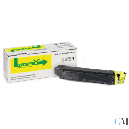 Original Kyocera 1T02NTANL0/TK-5160Y Toner-Kit gelb, 12.000 Seiten ISO/IEC 19798