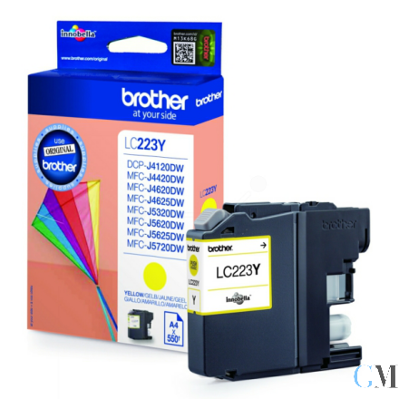Original Brother LC-223Y Tintenpatrone gelb, 550 Seiten ISO/IEC 24711 5.9ml