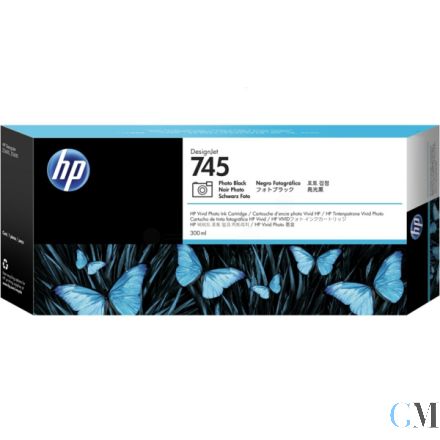 Original HP F9K04A/745 Tintenpatrone schwarz hell 300ml