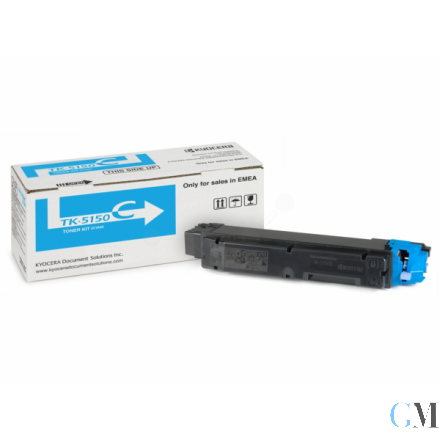 Original Kyocera 1T02NSCNL0/TK-5150C Toner-Kit cyan, 10.000 Seiten ISO/IEC 19798