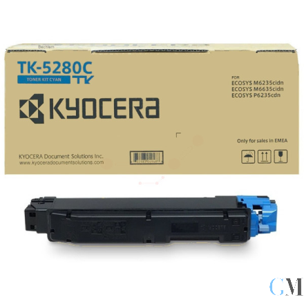 Original Kyocera 1T02TWCNL0/TK-5280C Toner-Kit cyan, 11.000 Seiten ISO/IEC 19752