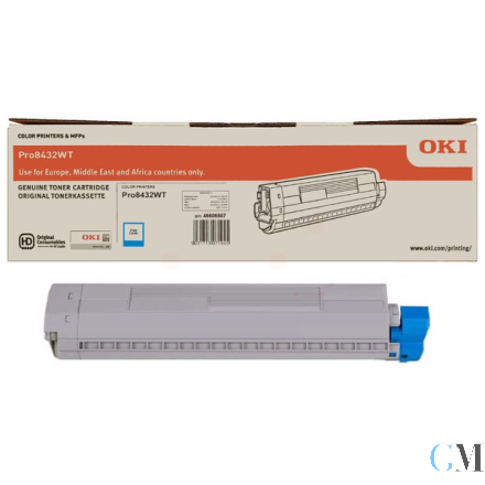 Original OKI 46606507 Toner-Kit cyan, 10.000 Seiten ISO/IEC 19752