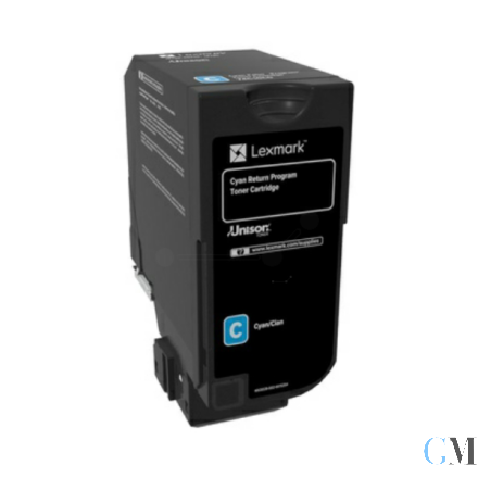 Original Lexmark 74C20C0 Toner-Kit cyan return program, 3.000 Seiten ISO/IEC 19798