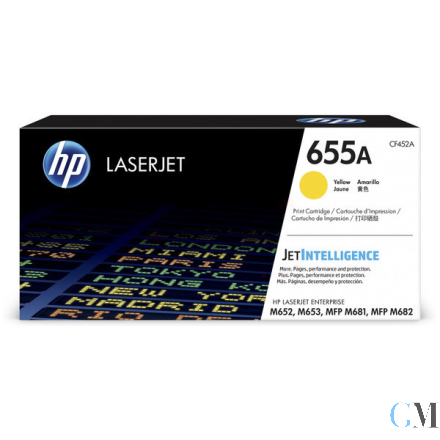 Original HP CF452A/655A Tonerkartusche gelb, 10.500 Seiten ISO/IEC 19752