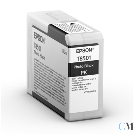 Original Epson C13T850100/T8501 Tintenpatrone schwarz foto 80ml
