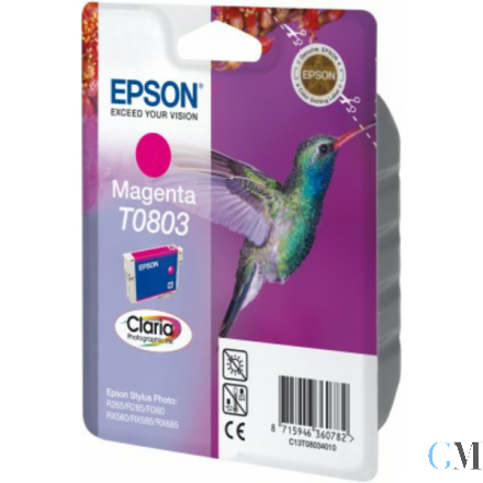 Original Epson C13T08034010/T0803 Tintenpatrone magenta, 220 Seiten ISO/IEC 24711 7,4ml