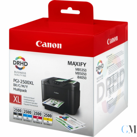 Original Canon 9254B004/PGI-2500XLBKCMY Tintenpatrone MultiPack Bk,C,M,Y 70,9ml + 3x19,3ml VE=4
