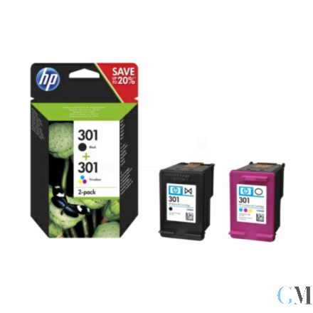 Original HP N9J72AE/301 Druckkopfpatrone Multipack schwarz + color 170pg + 150pg VE=2