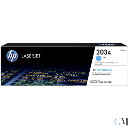 Original HP CF541A/203A Tonerkartusche cyan, 1.300 Seiten ISO/IEC 19798