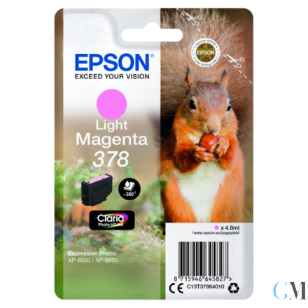 Original Epson C13T37864020/378 Tintenpatrone magenta hell Blister Radio Frequency 4,8ml