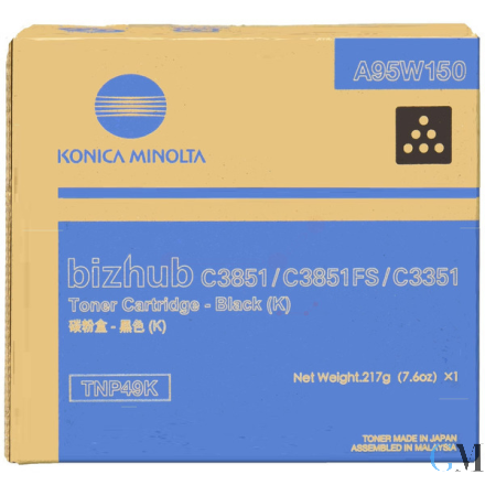 Original Konica Minolta A95W150/TNP-49K Toner schwarz, 13.000 Seiten