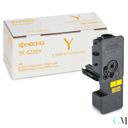 Original Kyocera 1T02R9ANL1/TK-5220Y Toner-Kit gelb, 1.200 Seiten ISO/IEC 19752