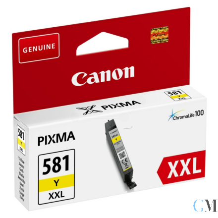 Original Canon 1997C001/CLI-581YXXL Tintenpatrone gelb extra High-Capacity, 825 Seiten ISO/IEC 19752 322 Fotos 11.7ml