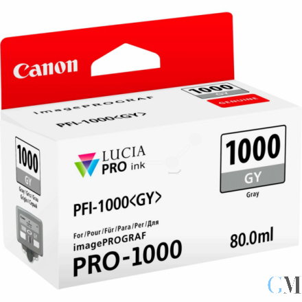 Original Canon 0552C001/PFI-1000GY Tintenpatrone grau, 1.465 Seiten 80ml