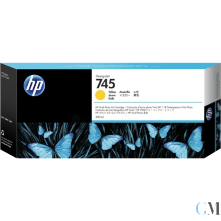 Original HP F9K02A/745 Tintenpatrone gelb 300ml