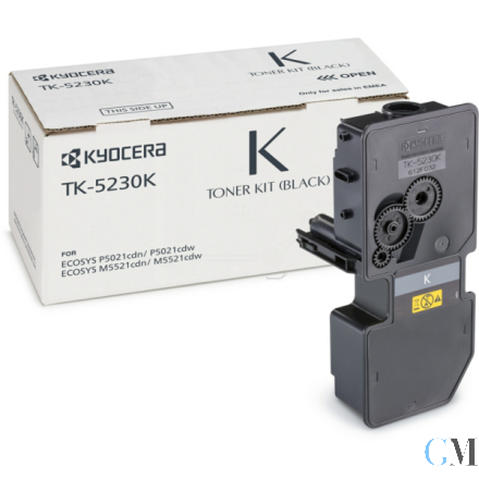 Original Kyocera 1T02R90NL0/TK-5230K Toner-Kit schwarz, 2.600 Seiten ISO/IEC 19752
