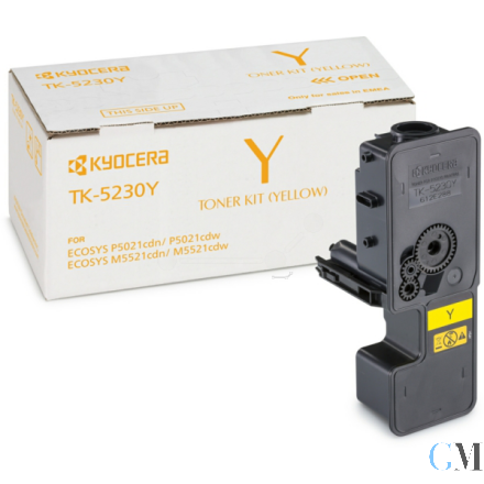 Original Kyocera 1T02R9ANL0/TK-5230Y Toner-Kit gelb, 2.200 Seiten ISO/IEC 19752