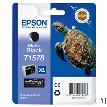 Original Epson C13T15784N10/T1578 Tintenpatrone schwarz matt 25.9ml