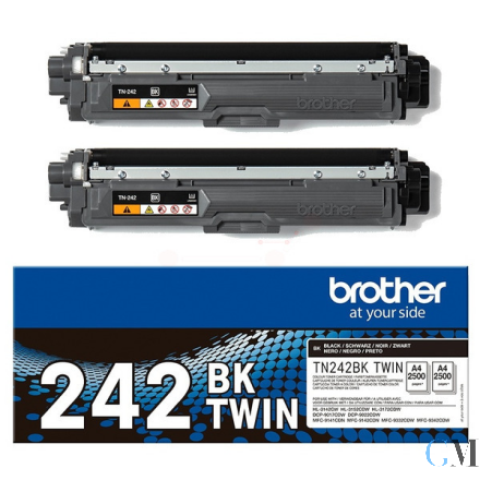 Original Brother TN-242BKTWIN Toner-Kit schwarz Doppelpack, 2x2.500 Seiten ISO/IEC 19798 VE=2