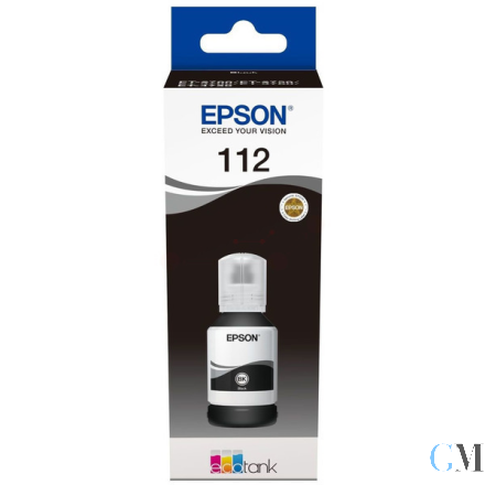Original Epson C13T06C14A/112 Tintenflasche schwarz, 7.500 Seiten 127ml