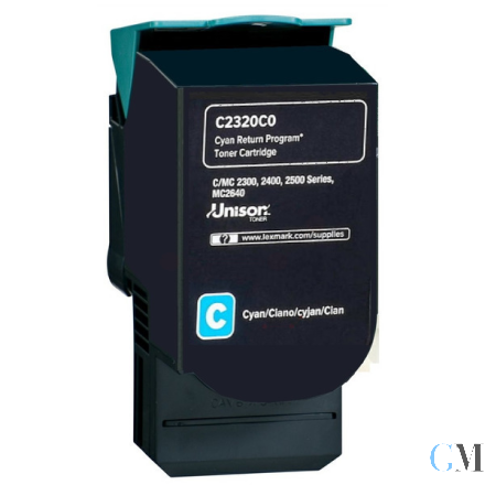 Original Lexmark C232HC0 Toner-Kit cyan return program, 2.300 Seiten ISO/IEC 19752