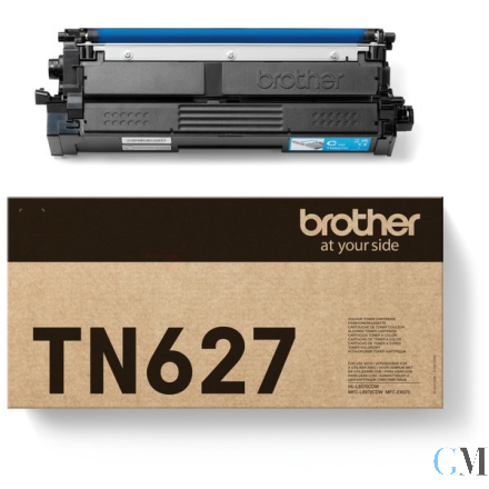 Original Brother TN-627C Toner-Kit cyan ultra High-Capacity, 10.000 Seiten ISO/IEC 19752