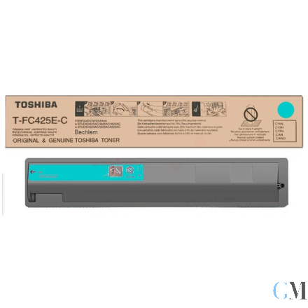Original Toshiba 6AJ00000235/T-FC425EC Toner-Kit cyan, 38.000 Seiten