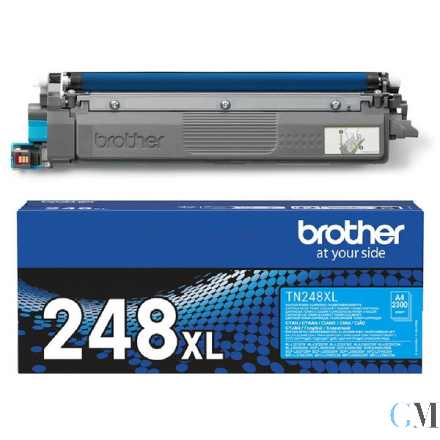 Original Brother TN-248XLC Toner-Kit cyan High-Capacity, 2.300 Seiten ISO/IEC 19752