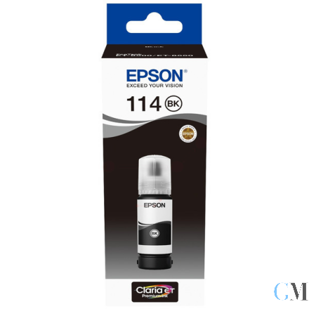 Original Epson C13T07A140/114 Tintenflasche schwarz pigmentiert, 6.700 Seiten 2300 Fotos 70ml