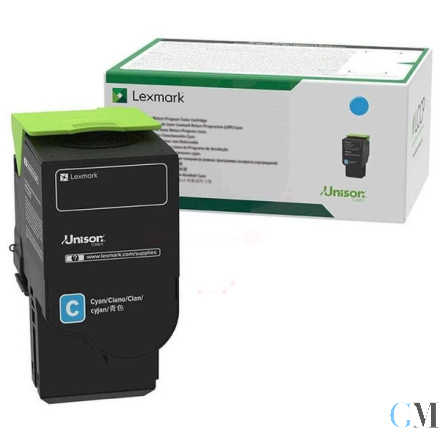 Original Lexmark 78C2XCE Toner-Kit cyan extra High-Capacity Contract, 5.000 Seiten ISO/IEC 19752