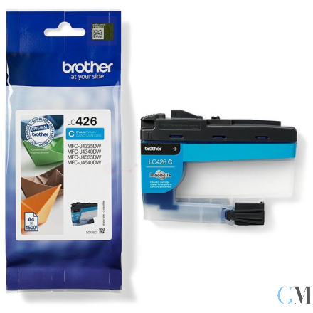 Original Brother LC-426C Tintenpatrone cyan, 1.500 Seiten ISO/IEC 19752