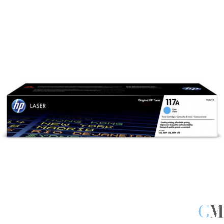 Original HP W2071A/117A Toner-Kit cyan, 700 Seiten ISO/IEC 19798