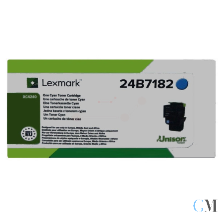 Original Lexmark 24B7182 Toner-Kit cyan, 6.000 Seiten ISO/IEC 19752