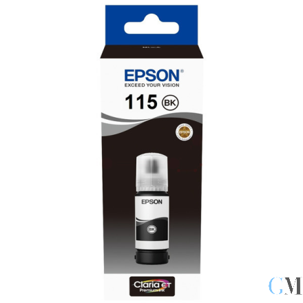 Original Epson C13T07C14A/115 Tintenpatrone schwarz, 6.200 Seiten 2300 Fotos 70ml
