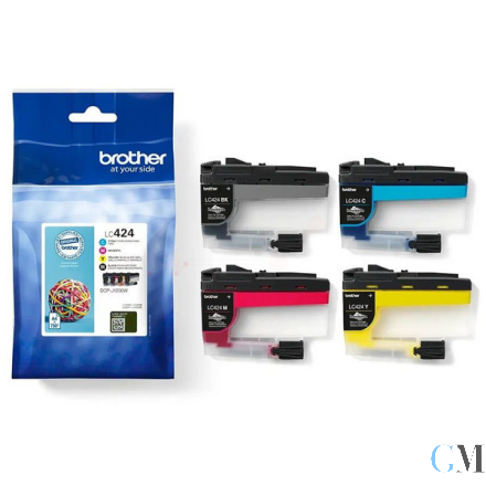 Original Brother LC-424VAL Tintenpatrone MultiPack Bk,C,M,Y, 4x750 Seiten ISO/IEC 19752 VE=4