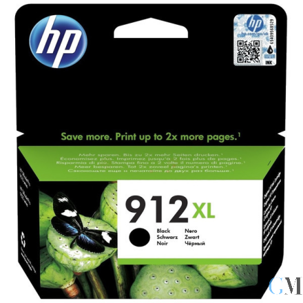 Original HP 3YL84AE/912XL Tintenpatrone schwarz High-Capacity, 825 Seiten 21.7ml