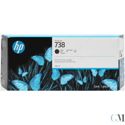Original HP 498N8A/738 Tintenpatrone schwarz 300ml