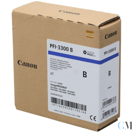 Original Canon 6439C001/PFI-3300B Tintenpatrone blau 330ml