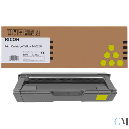 Original Ricoh 408343/TYPE MC250H Toner gelb, 6.300 Seiten/5%