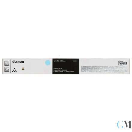 Original Canon 3764C002/C-EXV58C Toner cyan, 60.000 Seiten ISO/IEC 19752