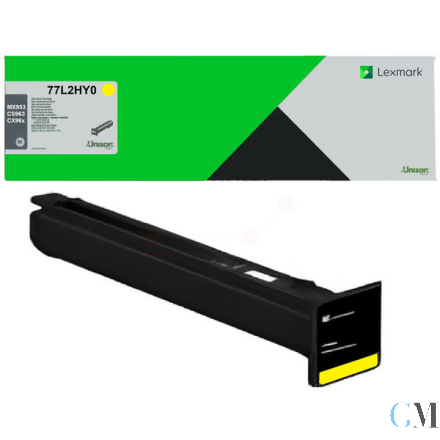 Original Lexmark 77L2HY0 Toner-Kit gelb High-Capacity return program, 46.900 Seiten ISO/IEC 19752
