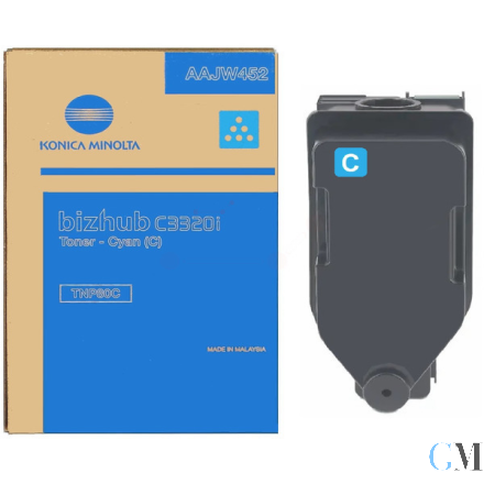 Original Konica Minolta AAJW452/TNP-80C Toner cyan, 9.000 Seiten