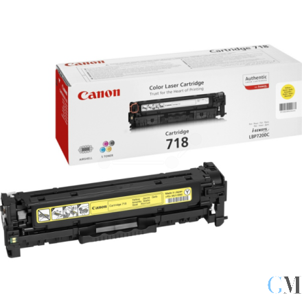 Original Canon 2659B014/718Y Tonerkartusche gelb Projekt, 2.900 Seiten/5%