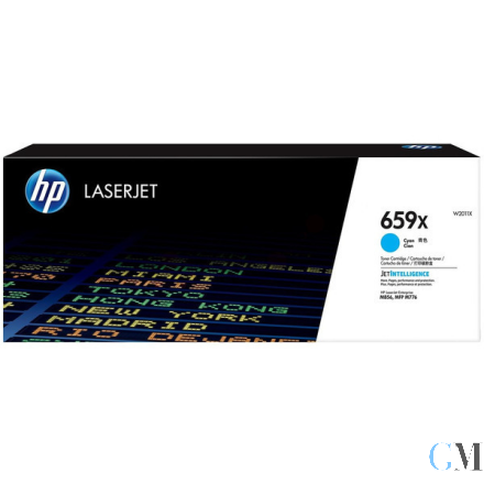 Original HP W2011X/659X Toner-Kit cyan High-Capacity, 29.000 Seiten ISO/IEC 19752