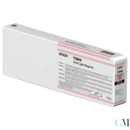 Original Epson C13T55K60N/T55K600 Tintenpatrone magenta hell 700ml