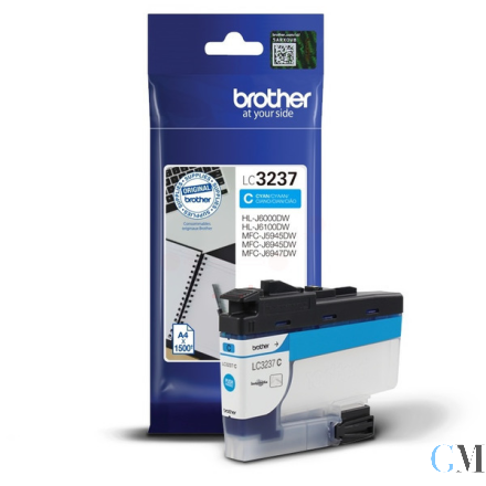 Original Brother LC-3237C Tintenpatrone cyan, 1.500 Seiten