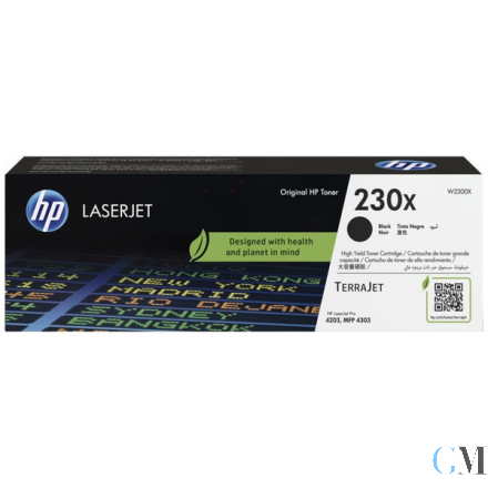 Original HP W2300X/230X Tonerkartusche schwarz High-Capacity, 7.500 Seiten ISO/IEC 19798
