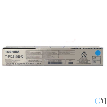 Original Toshiba 6AJ00000268/T-FC210EC Toner-Kit cyan, 33.600 Seiten/5%