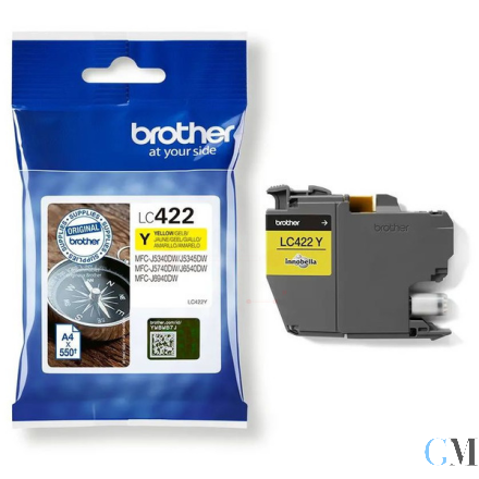 Original Brother LC-422Y Tintenpatrone gelb, 550 Seiten