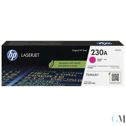 Original HP W2303A/230A Tonerkartusche magenta, 1.800 Seiten ISO/IEC 19798
